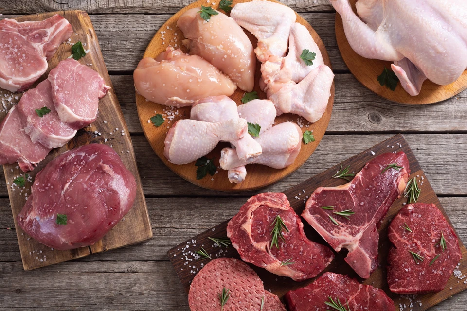 Assortiment de viande et de fruits de mer